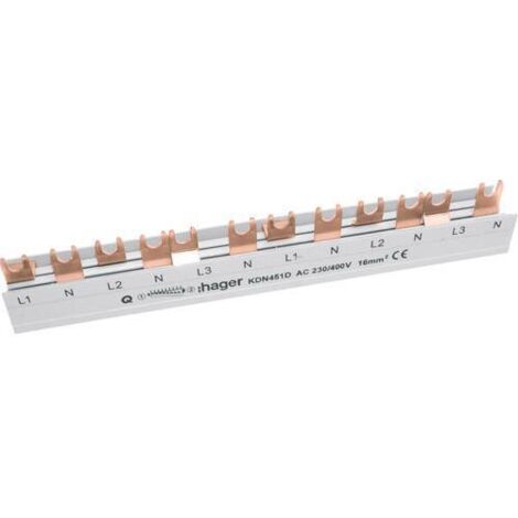 Hager KDN451D Rail de phase gris 4 pôles 80 A 1 pc(s)