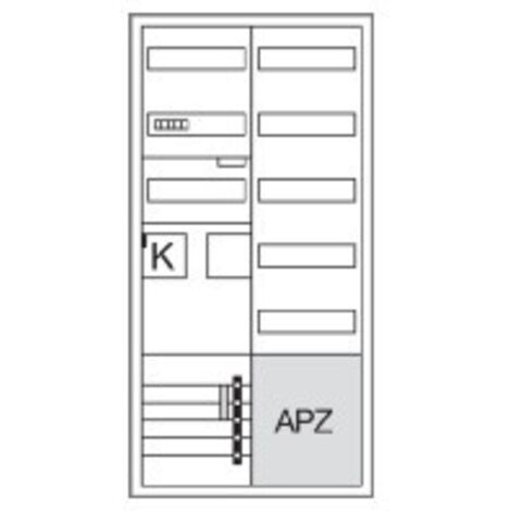 Hager Komplettschrank ZB32SEA15 1ZP BKE-I 1100mm 2feldr. 5p.