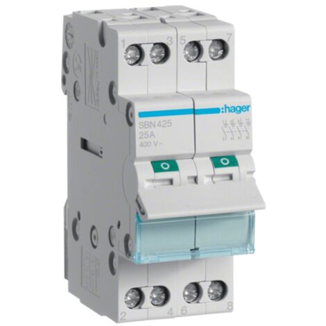 Hager Lasttrennschalter 25A 4 Pole 400VAc 2 Module SBN425