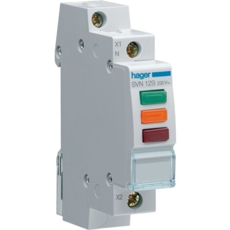 HAGER LED Signalleuchte rot+grün+orange 230VAC SVN129