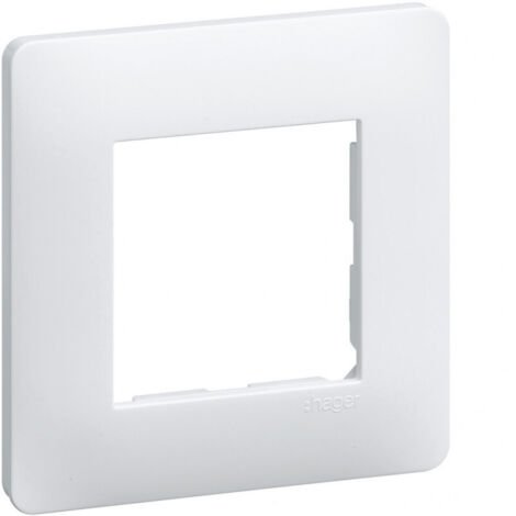 Hager – Lot de 50 plaques 1 poste Essensya – Indice de protection IP20 – Sans halogène – Pour installations électriques esthétiques