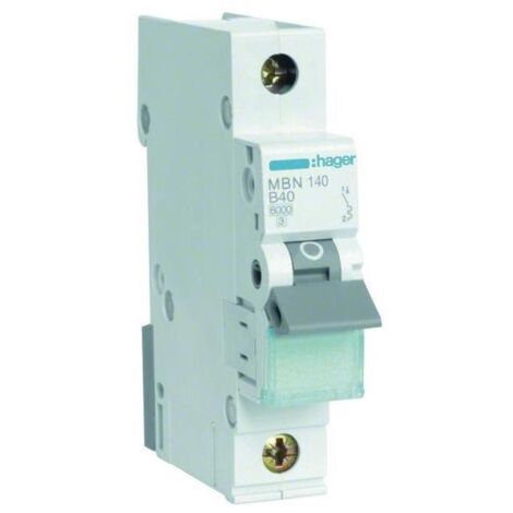 Hager LS-Schalter 1 polig 6kA B-40A 1M MBN140