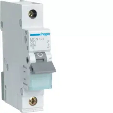 Hager LS-Schalter 1polig 6kA C-1A 1M MCN101