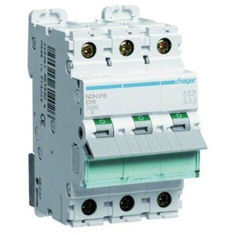 Hager LS-SCHALTER 3P 16A-D 10KA 3PLE (ND 316)