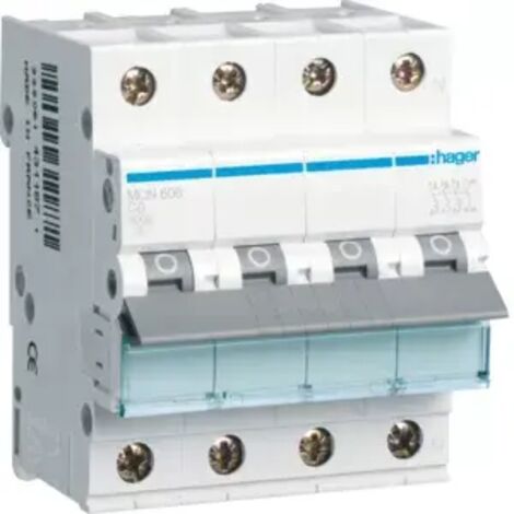 Hager LS-SCHALTER 3P+N 6A-C 6KA 4PLE (MCN606)