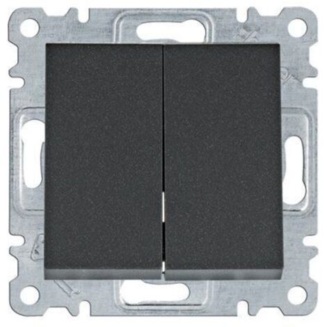 Hager Lumina negro interruptor doble moderno elegante