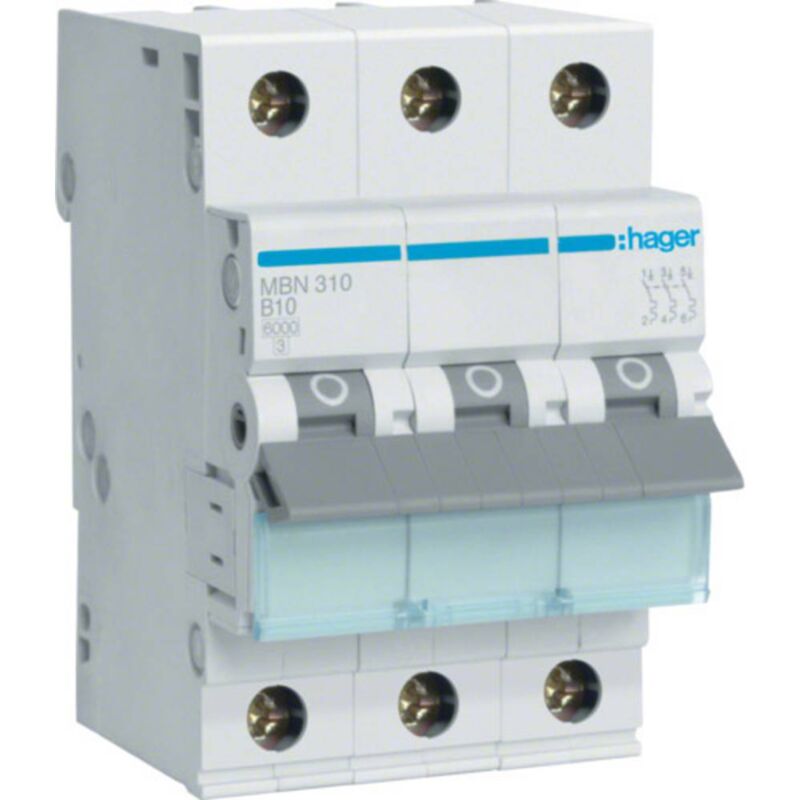 Hager MBN310 MBN310 Interruttore magnetotermico a 3 fasi 10 A 230 V, 400 V