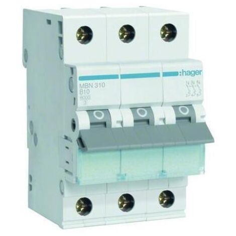Hager MBN310 MBN310 Leitungsschutzschalter 3phasig    10 A  230 V, 400 V