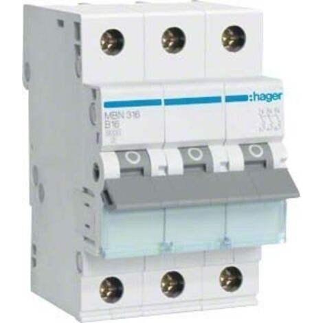 Hager MBN316 Interruttore magnetotermico 3 poli 16 A