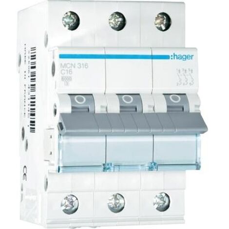 Hager MCN316 Interruttore magnetotermico 3 poli 16 A