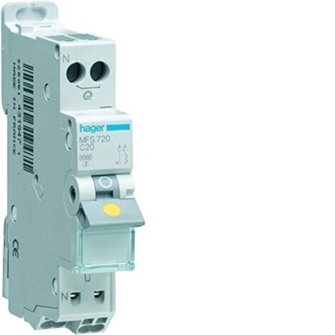 Hager MFS716 Einphasiger Schalter 1P+N 3kA C 16A Auto