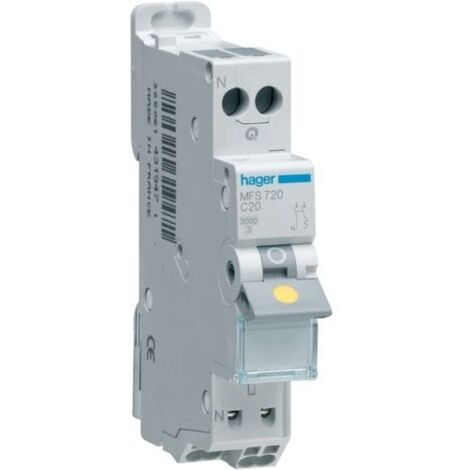 Hager MFS720 Interruttore automatico casa 1P+N 20A curva C
