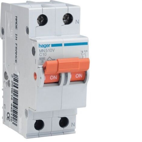 HAGER MN240V  Interruptor automático MN 2P 40A curva C