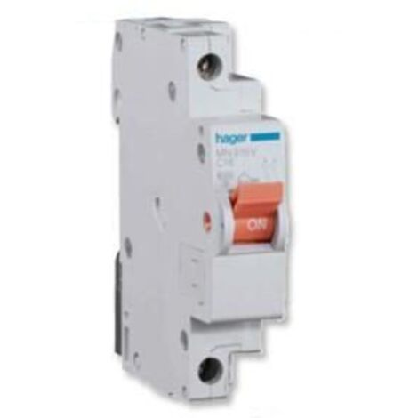 HAGER MN916V  Interruptor automático MN 1P+N 16A curva C