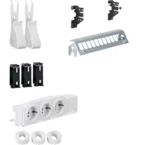 Hager Multimedia Kit, univers, mit 3xSteckdose UM00M2