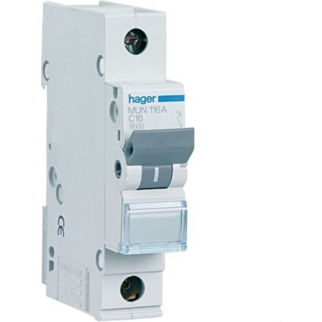 HAGER MUN120A  Interruptor automático 1P 20A curva-C 6kA