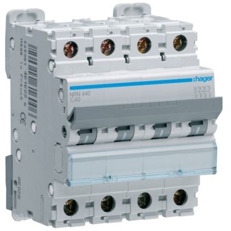 Hager   NRN440   Disjoncteur 4P 20kA courbe C   40A 4 modules