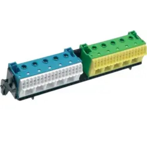 Hager PE/N-Klemme m.Träger 2x22 Quick-Connect FZ383
