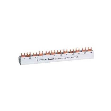HAGER PHASE RAIL 1 FI 4 PÔLES + 4 LS 1 + N KDN450D KDN450D