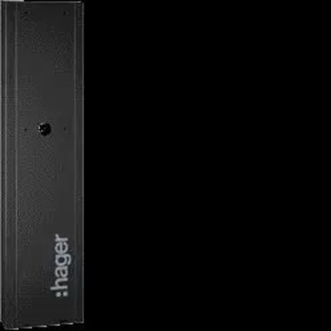 Hager – Pied rectangle 1270x321x91mm en acier inoxydable – Conçu pour bornes de recharge Witty Park – Solution esthétique et robuste