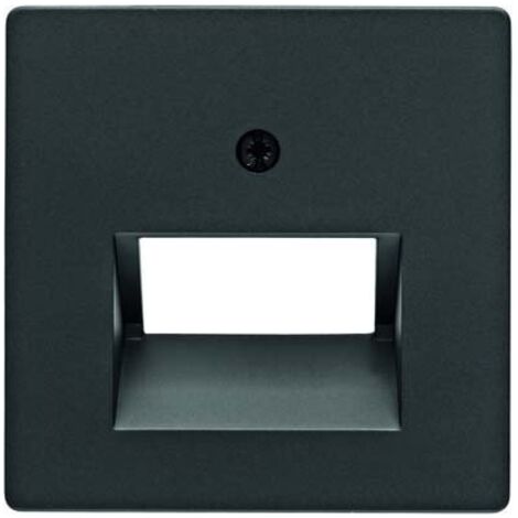 HAGER  PLAQUE CENTRALE DOUBLE PRISE TELD. RÉSEAU Q.1 Q.3/ANTHRACITE BERKER 14096086