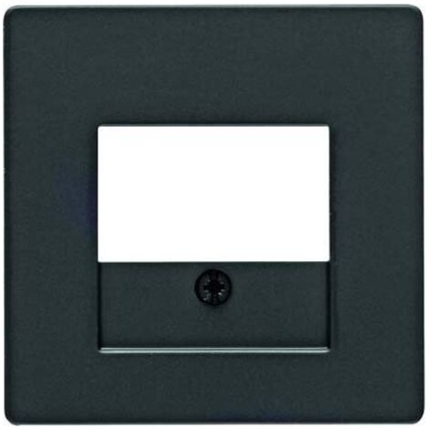 HAGER  PLAQUE CENTRALE PRISE TAE/HAUT-PARLEURS Q.1 Q.3/ANTHRACITE BERKER 10336086