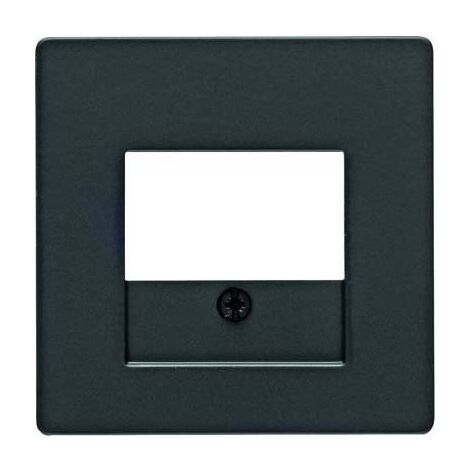 HAGER  PLAQUE CENTRALE PRISE TAE/HAUT-PARLEURS Q.1 Q.3/ANTHRACITE BERKER 10336086
