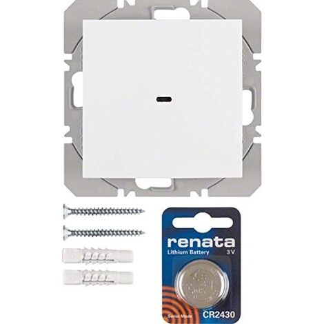HAGER POUSSOIR SURFACE SIMPLE QUICKLINK SANS B BLANC POLAIRE BRILLANT BERKER 85655289