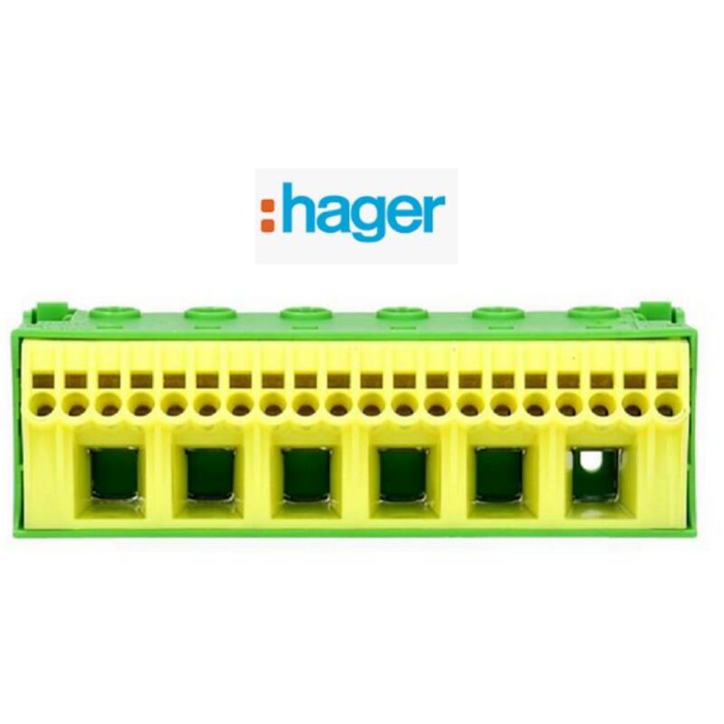 HAGER QUICK CONNECT ? BORNE TERRE QUICKCONNECT 6 X 25 MM2 + 20 X 4 MM2 KN26E