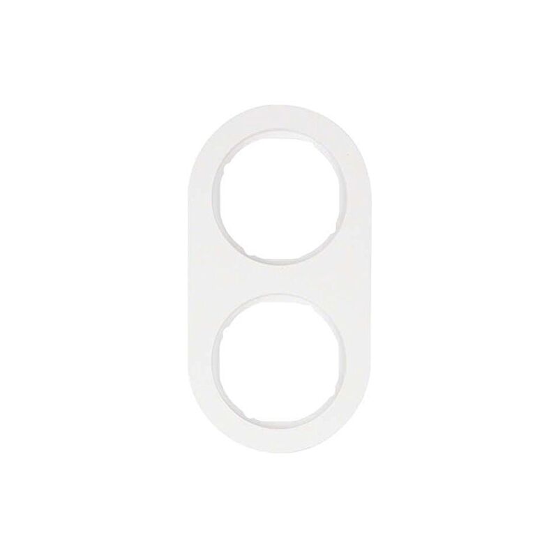 Hager r. classic cadre rclassic 2 éléments blanc polaire brillant