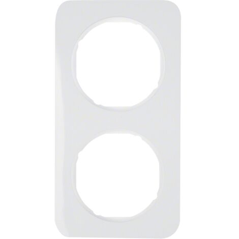 HAGER R.1 CADRE R1 2 ÉLÉMENTS BLANC POLAIRE BRILLANT