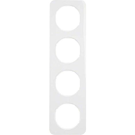 HAGER R.1 CADRE R1 4 ÉLÉMENTS BLANC POLAIRE BRILLANT BERKER 10142189