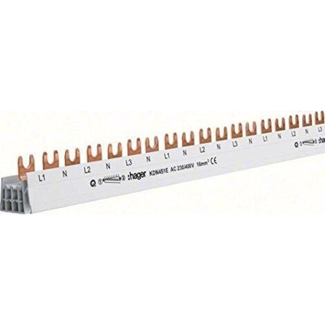 Hager Rail de connexion 2P gris 80A 970mm