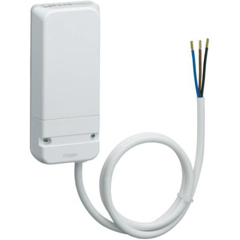 Hager – Récepteur radio pour motorisation – Fréquence 866 MHz – Tension 230V – Installation saillie – Gestion chauffage électrique fil pilote - EK066P
