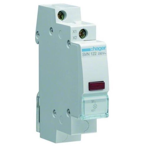 HAGER Rote LED-Anzeigelampe 230VAC SVN122