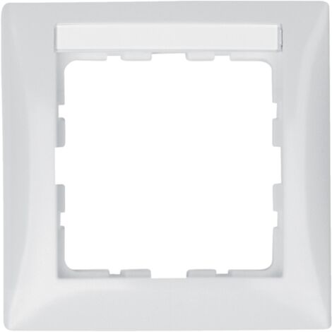 HAGER S1  CADRE 1 POSTE BLANC POLAIRE BRILLANT