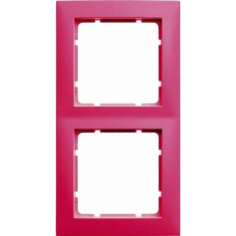 HAGER S1 CADRE 2 POSTES GLOSS ROUGE BERKER 10128962