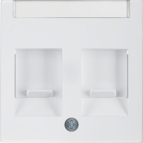 HAGER S1  PLAQUE CENTRALE POUR VOLET PORTE ROTULO 2 MODULES BLANC POLAIRE