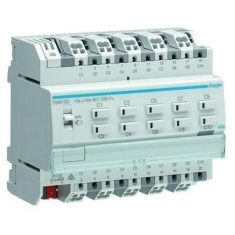 Hager Schalt/Jal.aktor 10/5f KNX easy,16A C-L. TXA610D