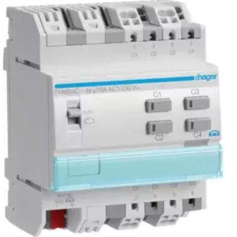Hager Schaltaktor Jalousieaktor 4/2-fach 16A KNX REG TYA604C