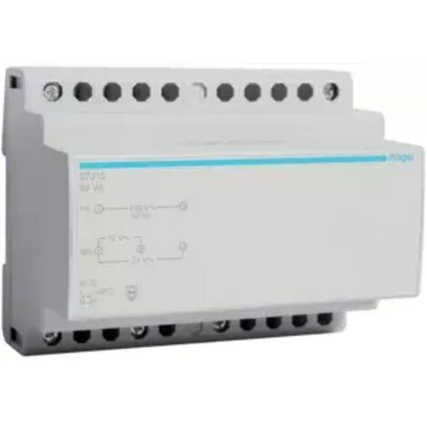 Hager Sicherheitstrafo 230V/12+24V 63VA 6PLE ST315