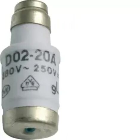 Hager Sicherung D02 E18 20A 400V gG mit Melder LE1820