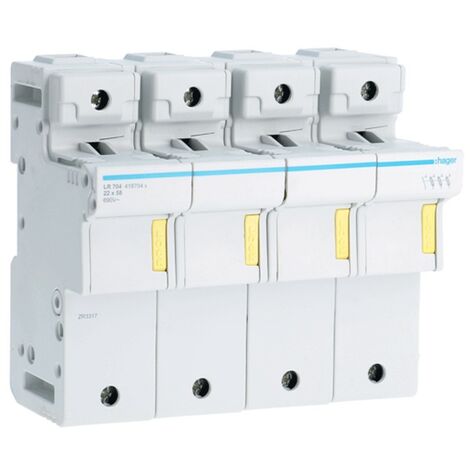 Hager-Sicherungshalter 3P+N 125A 22X58 4 Module LR704
