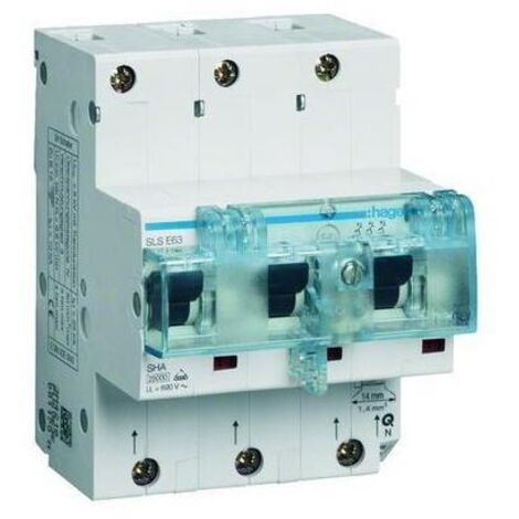 Hager SLS-Schalter 3P E-63A Hutschiene HTN363E
