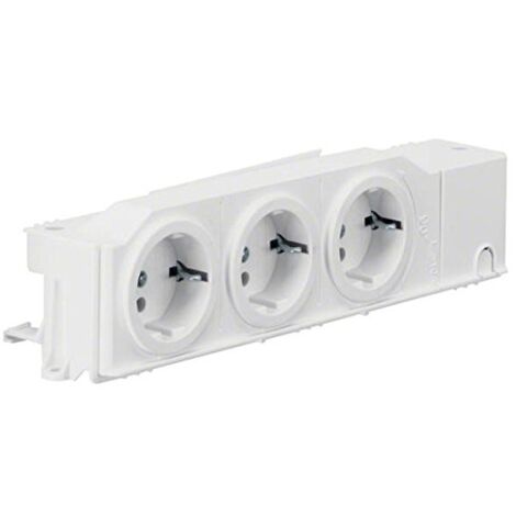 Hager Steckdose,universal,3fach,Hutschiene VZ00AS