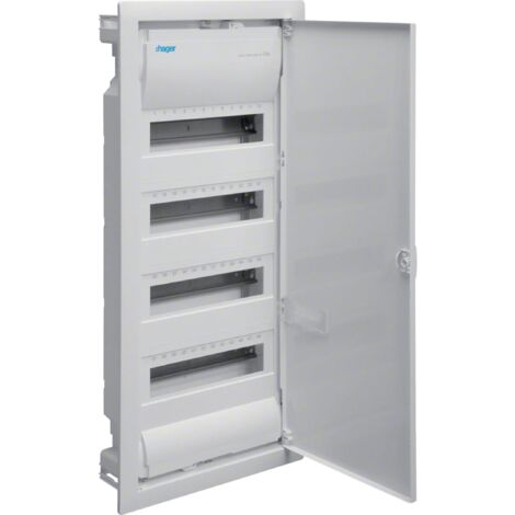 Hager – Tableau de distribution 4x12 VU48NE – Encastré 48 modules – Tension 400V – Courant 63A – Indice de protection IP30