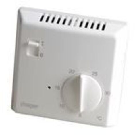 Hager – Thermostat électronique pour chauffage 230V – Réglage 5-30°C – Protection IP30 – Contact inverseur 8A – 25513