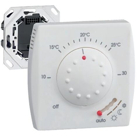 Hager – Thermostat semi-encastré pour chauffage électrique – Gestion optimale de la température – Modèle FP 25113 – Installation facile