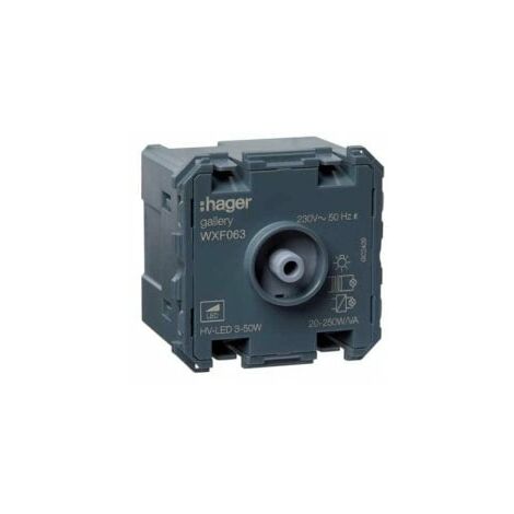 Hager – Variateur de lumière composable 2 modules – Montage encastré – Polycarbonate – Fréquence 50Hz – Tension 230V