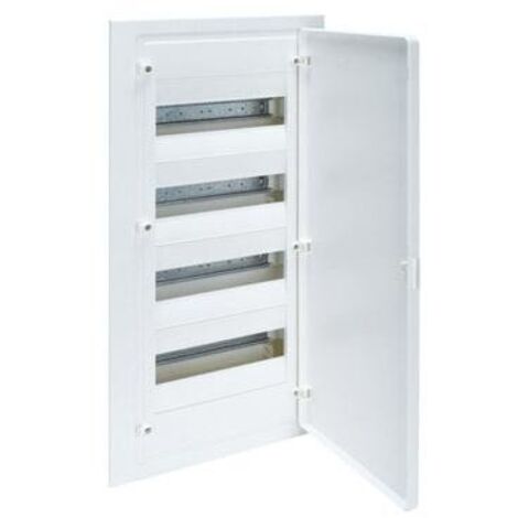 HAGER VF412PE  Quadro elettrico da incasso VF golf a 4 file 48 moduli bianco opaco+striscia